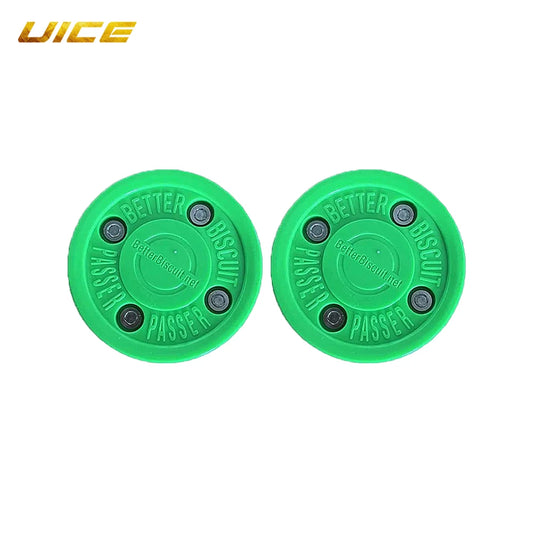 Green Biscuit Roller Hockey Puck